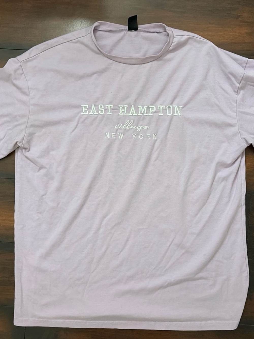 Oversized East Hampton Village NY Women's Lavender Tee